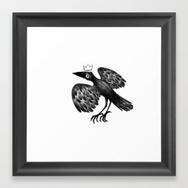 Crowned Crow Framed Art Print