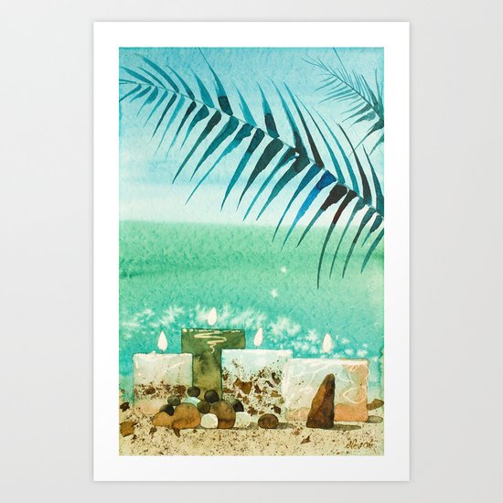 Caribbean Candles Art Print