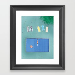 Chill out by the pool  Framed Art Print