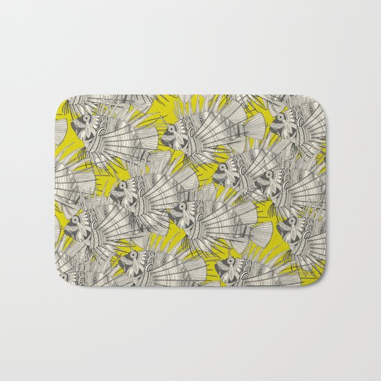fish mirage chartreuse Bath Mat