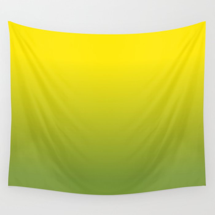 OMBRE YELLOW GREEN COLOR GRADIENT PATTERN  Wall Tapestry