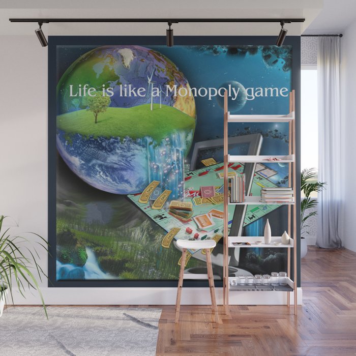 Life Is Like A Board Game Wall Mural By Justkidding Society6
