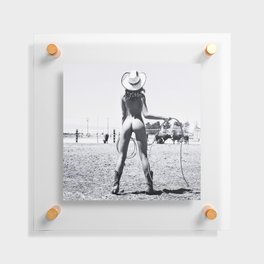 Texan Cowgirl Nude Female Floating Acrylic Print