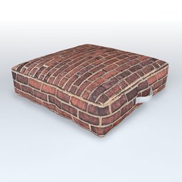 Old Brick Wall Outdoor Floor Cushion