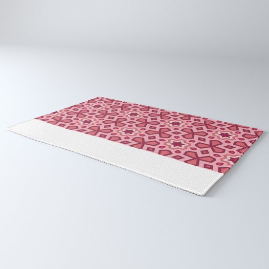 Abstract Decorative Pattern 5 Pink Blush Cabaret Cadillac Rug By Deceangabriela