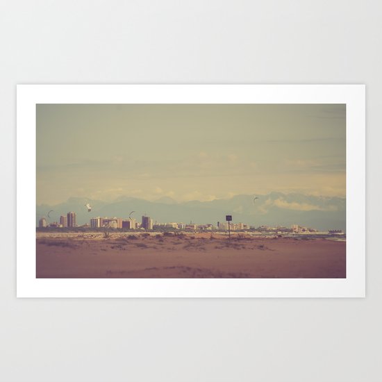 Kitesurfing Art Print