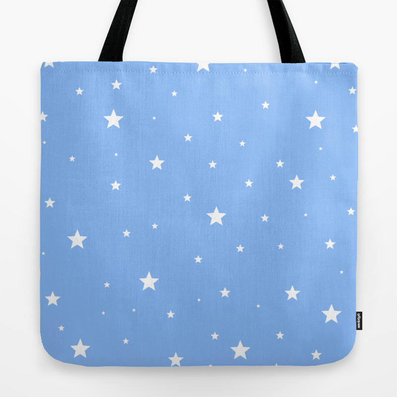 sky blue tote bag