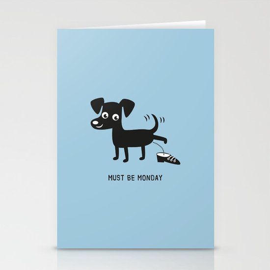 Must Be Monday, Dog Stationery Cards