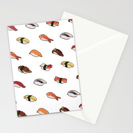 Pixelated Sushi Stationery Cards