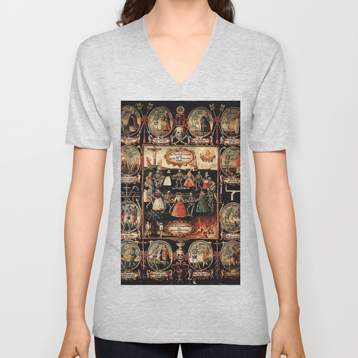 Hans Holbein - The dance of death V Neck T Shirt