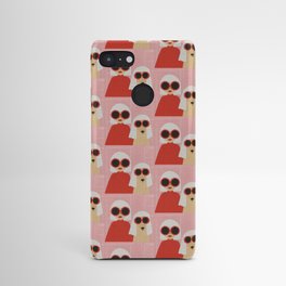 Girl and dog pink Android Case