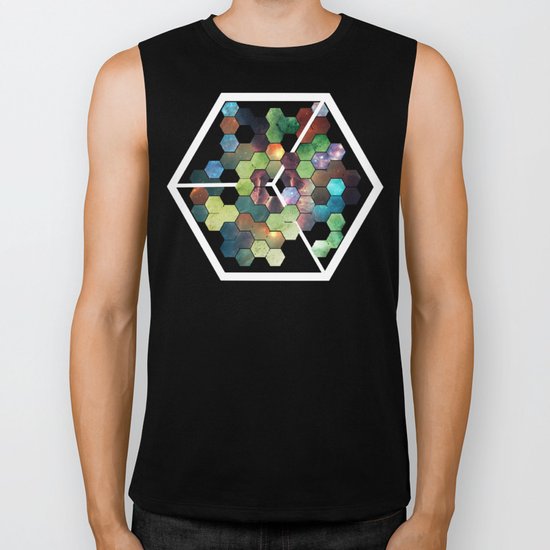 Abstract Geometric Galaxy Study Biker Tank