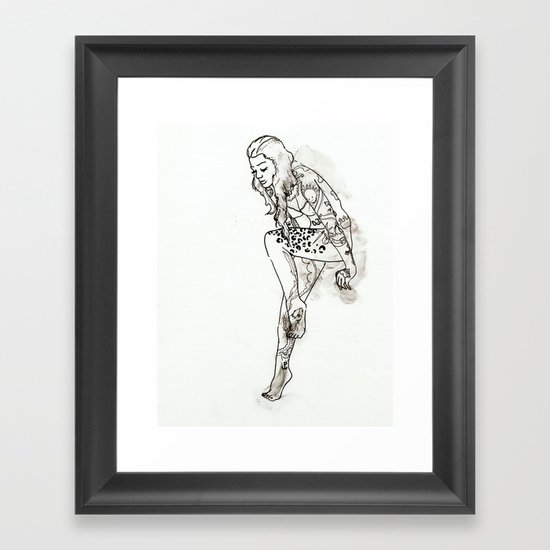 Tattooed Lady Framed Art Print