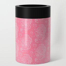 Cute Pink Kitten Can Cooler