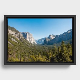 Tunnel View in Yosemite National Park Framed Canvas