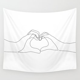 Hand Heart Wall Tapestry