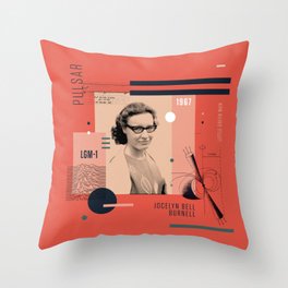 Beyond Curie: Jocelyn Bell Burnell Throw Pillow