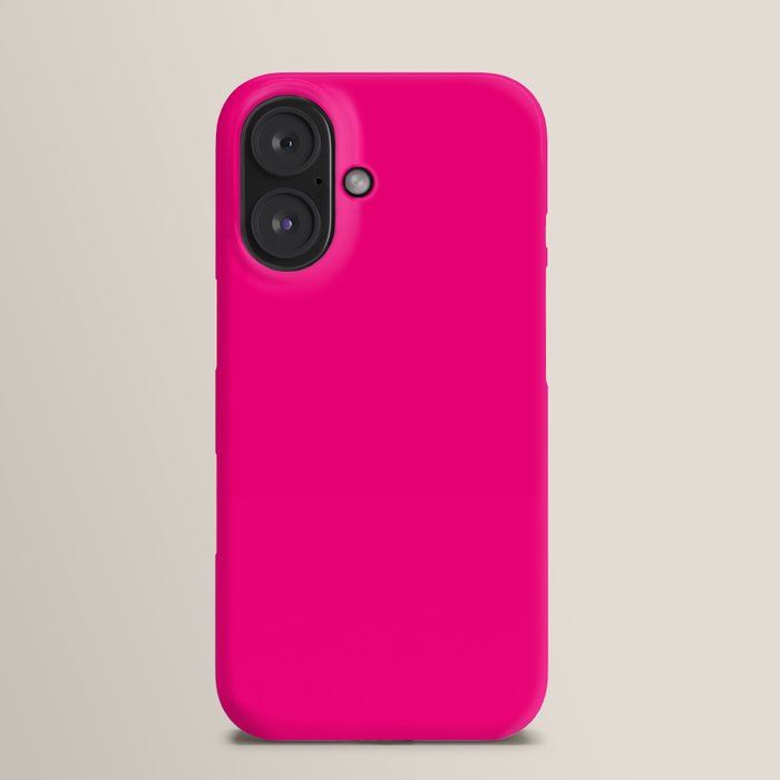 Electric Magenta - Plain Pink Color Background iPhone Case by The 