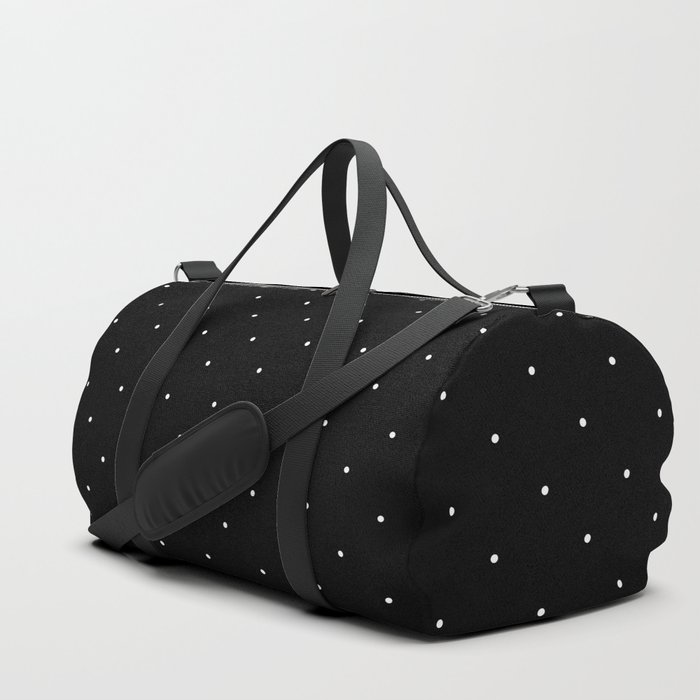 Small white dots on a black background  Duffle Bag