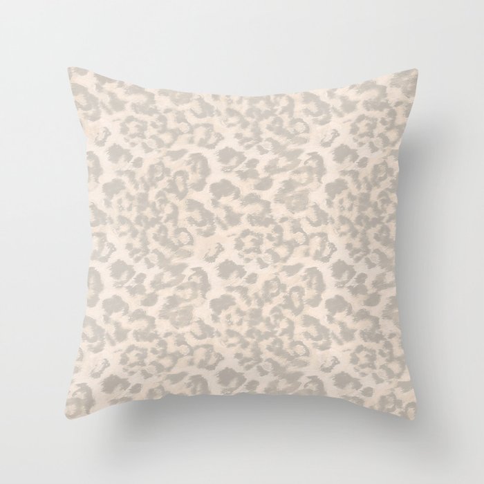 Beige leopard print . Throw Pillow