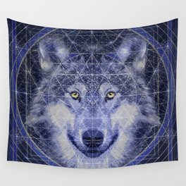 Wolf Geometry Wall Tapestry