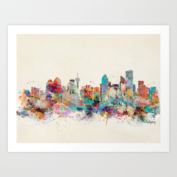 Calgary Alberta Art Print By Bri Buckley Society6   Calgary Alberta Prints 