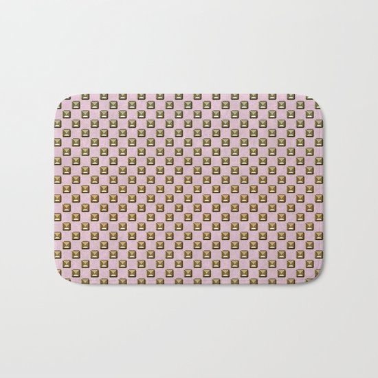 Rose quartz Elegance metal pattern Bath Mat