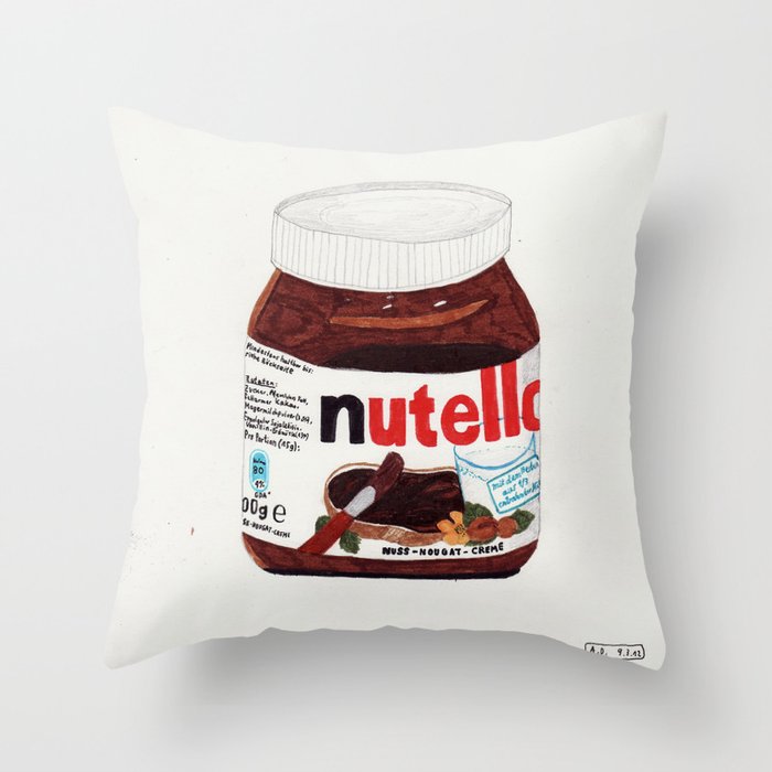 Nutella Throw Pillow