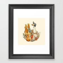 Bedtime Story Animals Framed Art Print