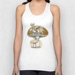 Mushroom Aliens inside the Mushroom Tank Top