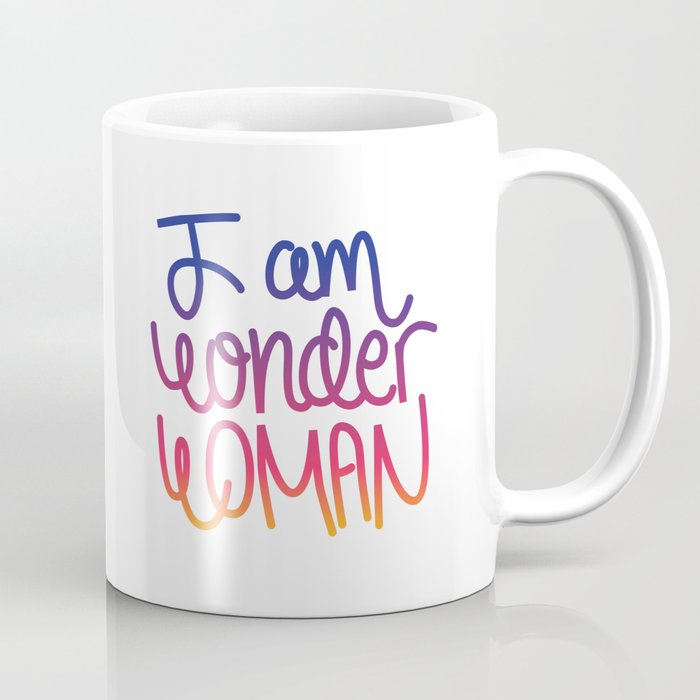 Woman power inspiration quote in a colorful gradient Coffee Mug
