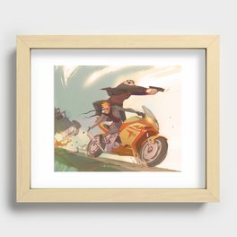 Agent Calvin and Hobbes: The Worlds a Playground Recessed Framed Print