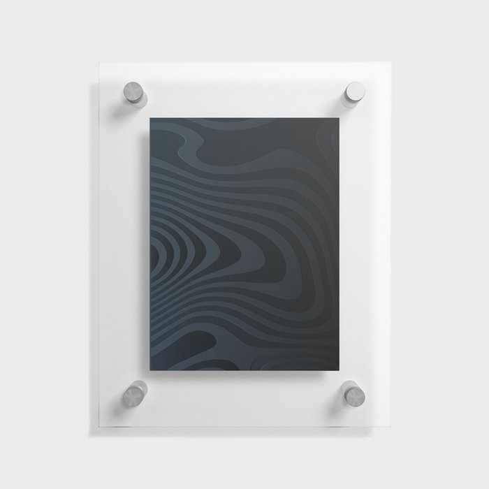 Grey Color Zebra Line Pattern Floating Acrylic Print