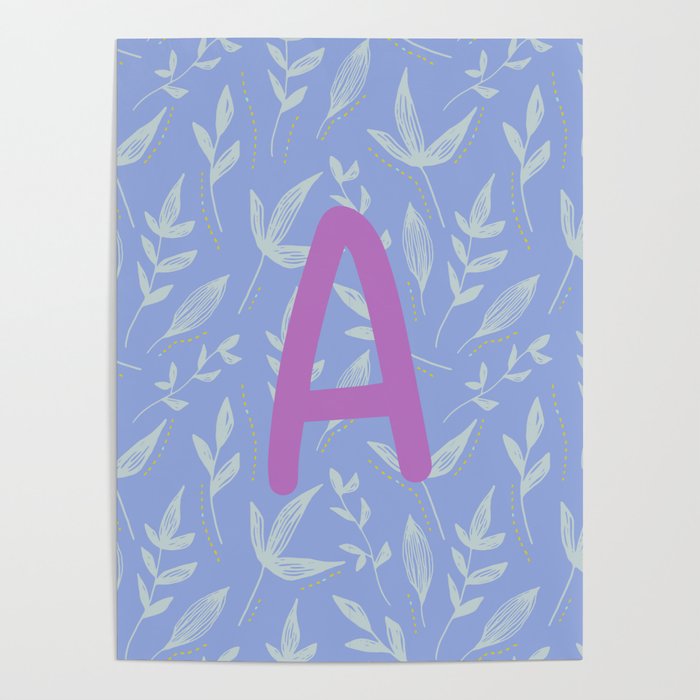 Lilac Letter A Poster