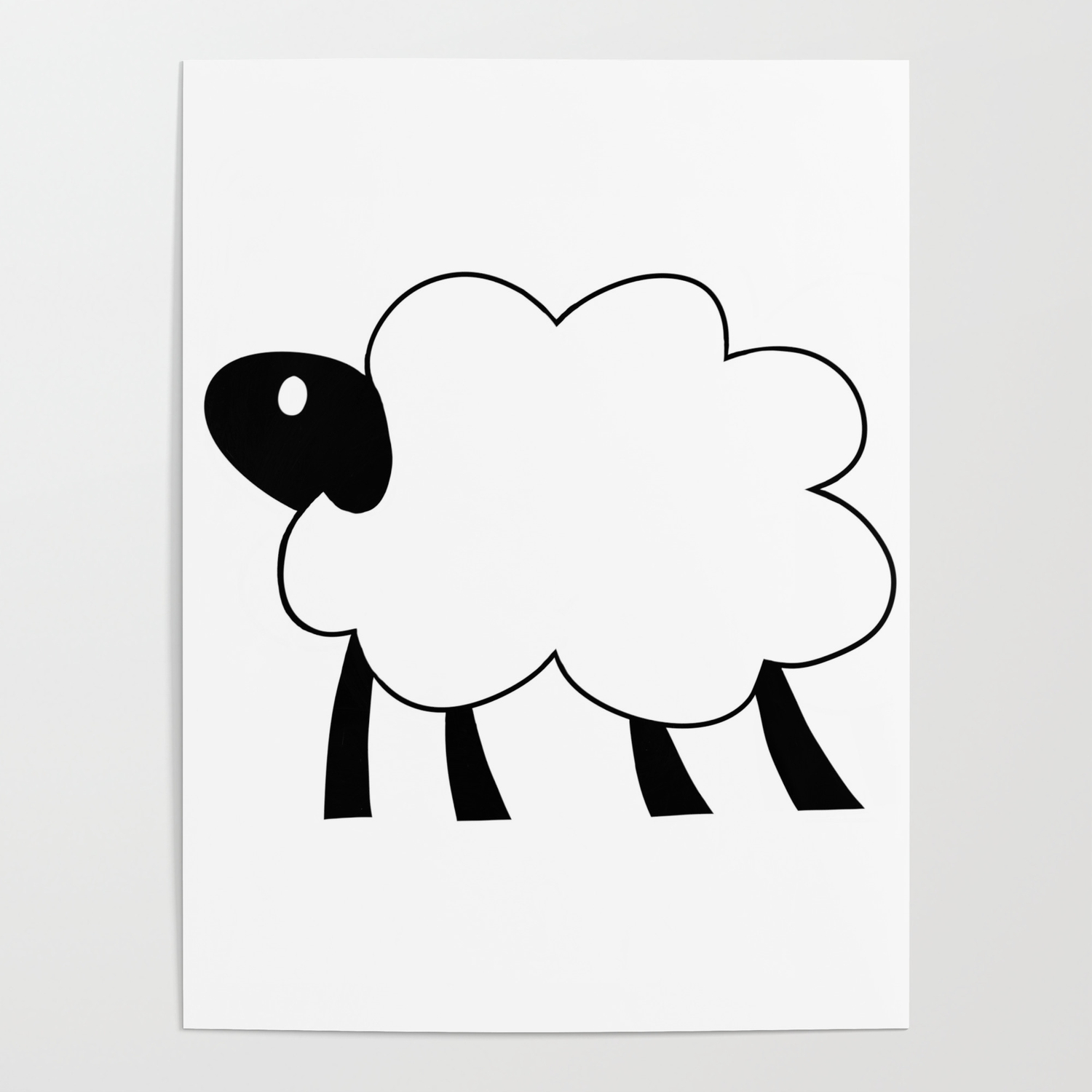 Sheep Poster By Runaara Society6 Sheep Poster By Runaara Society6