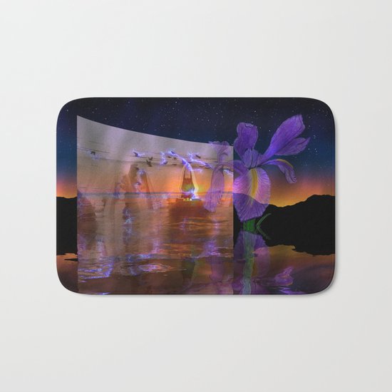 Waves from a flowers breath take no limits to their depth Bath Mat