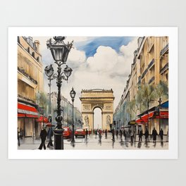 a stroll through Paris -01- Art Print
