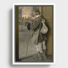Nikolay Bogdanov Belsky  At School Doors 1897 Framed Canvas