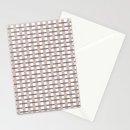 Blue and blush weave  Stationery Cards