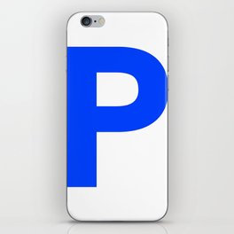 Letter P (Blue & White) iPhone Skin