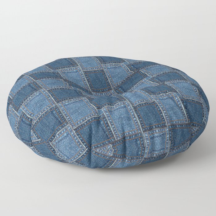 Denim Patch Floor Pillow