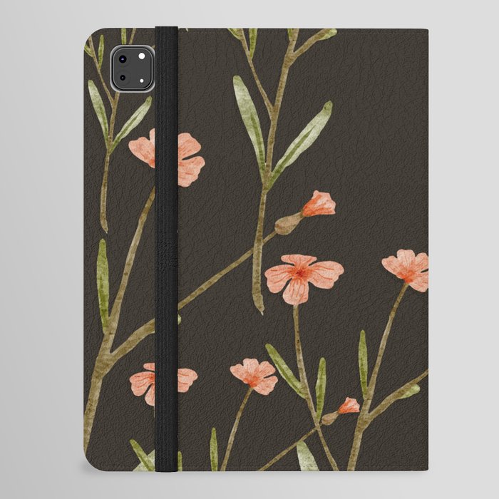 Minimalistic flower pattern leaf floral iPad Folio Case