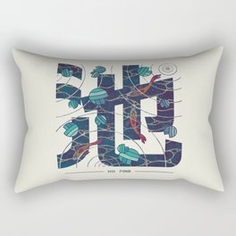 Koi Pond Kanji Rectangular Pillow