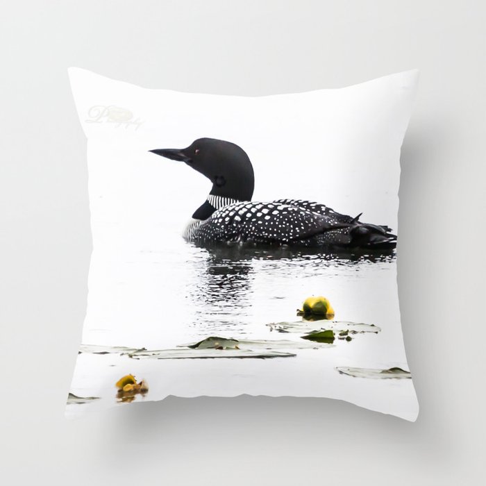 June Loon Throw Pillow