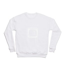 People On TV Records White Crewneck Sweatshirt