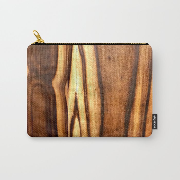 Wood grain Natural color Carry-All Pouch