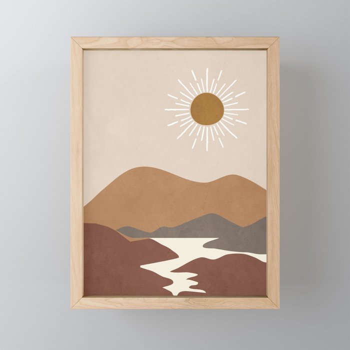 Minimalistic Landscape II Framed Mini Art Print