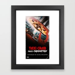 Taxi Crab Takes Manhattan Framed Art Print