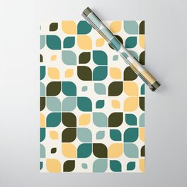 Mid Century Modern Petals Abstract Wrapping Paper