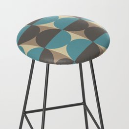 Retro Mid Century Modern Geometric Abstract Pattern 764 Bar Stool